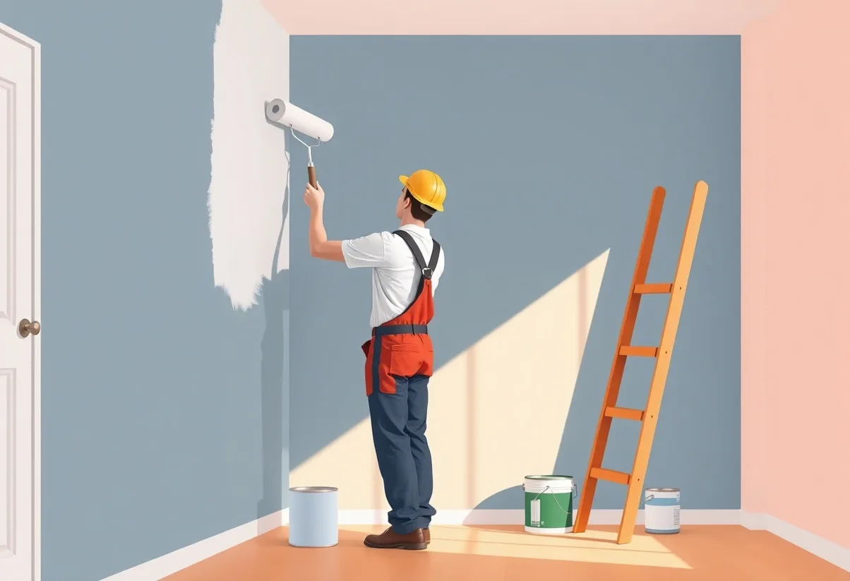Peintre Feyzin 69320 en intervention sur un chantier